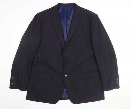 Mens UK Size 46 Greenwoods Regular Black Suit Jacket