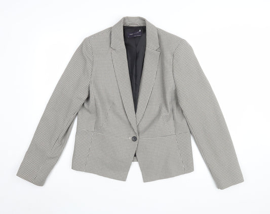 Marks and Spencer Women's Grey Houndstooth Suit Jacket