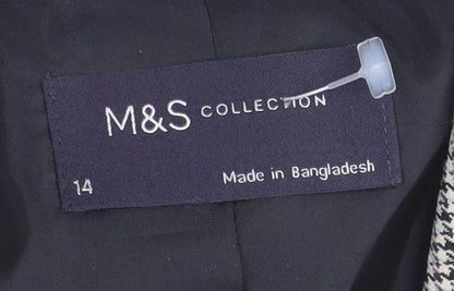 Marks and Spencer Women's Grey Houndstooth Suit Jacket