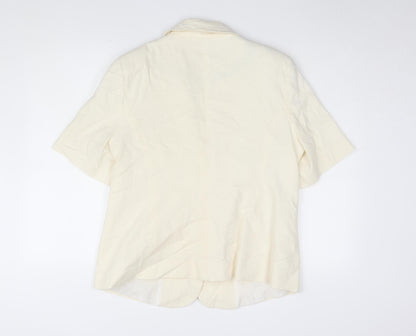 Bm Collection Beige Short Sleeve Women's Blazer Size 18