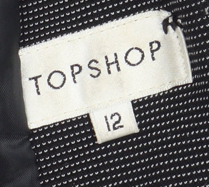 Womens UK Size 12 Topshop Black Basic Jacket
