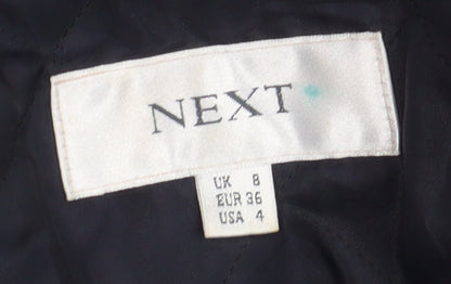 Womens UK Size 8 NEXT Blue Pea Coat