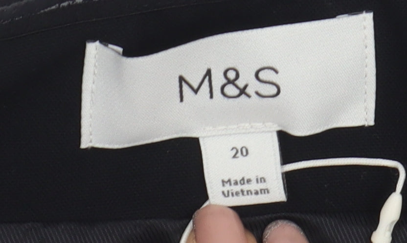 Womens UK Size 20 Marks and Spencer Black Basic Tank