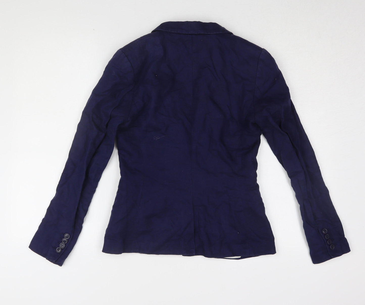 H&M Women's Blue Blazer, Size 8, Lined, One-Button