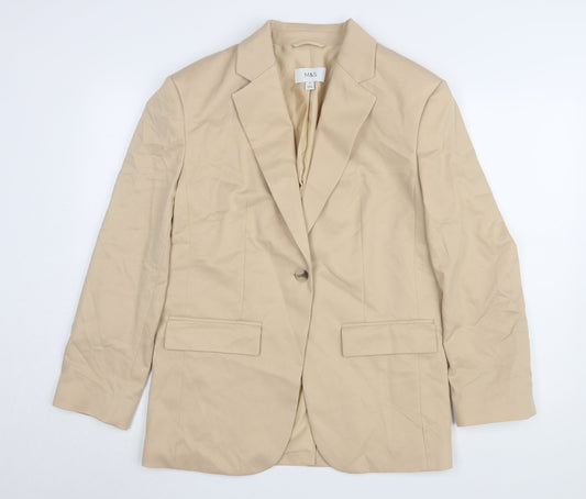 Marks and Spencer Women's Beige Blazer Size 10