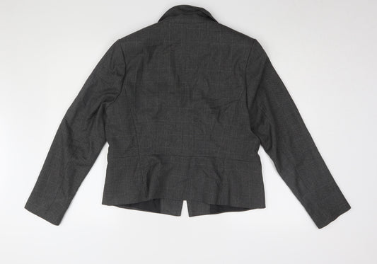 Marks and Spencer Women Grey Check Suit Jacket Size 16