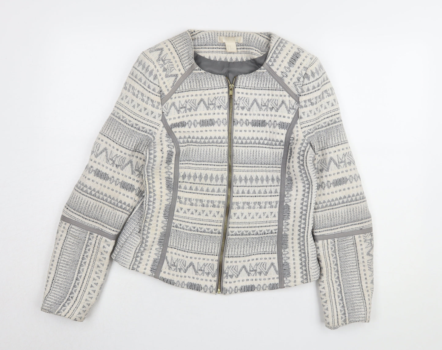 Womens UK Size 12 H&M Multicoloured Basic Jacket