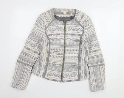 Womens UK Size 12 H&M Multicoloured Basic Jacket