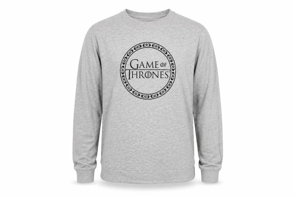 Unisex Adults UK Size M Game Of Thrones Grey Pullover Sweatshirt