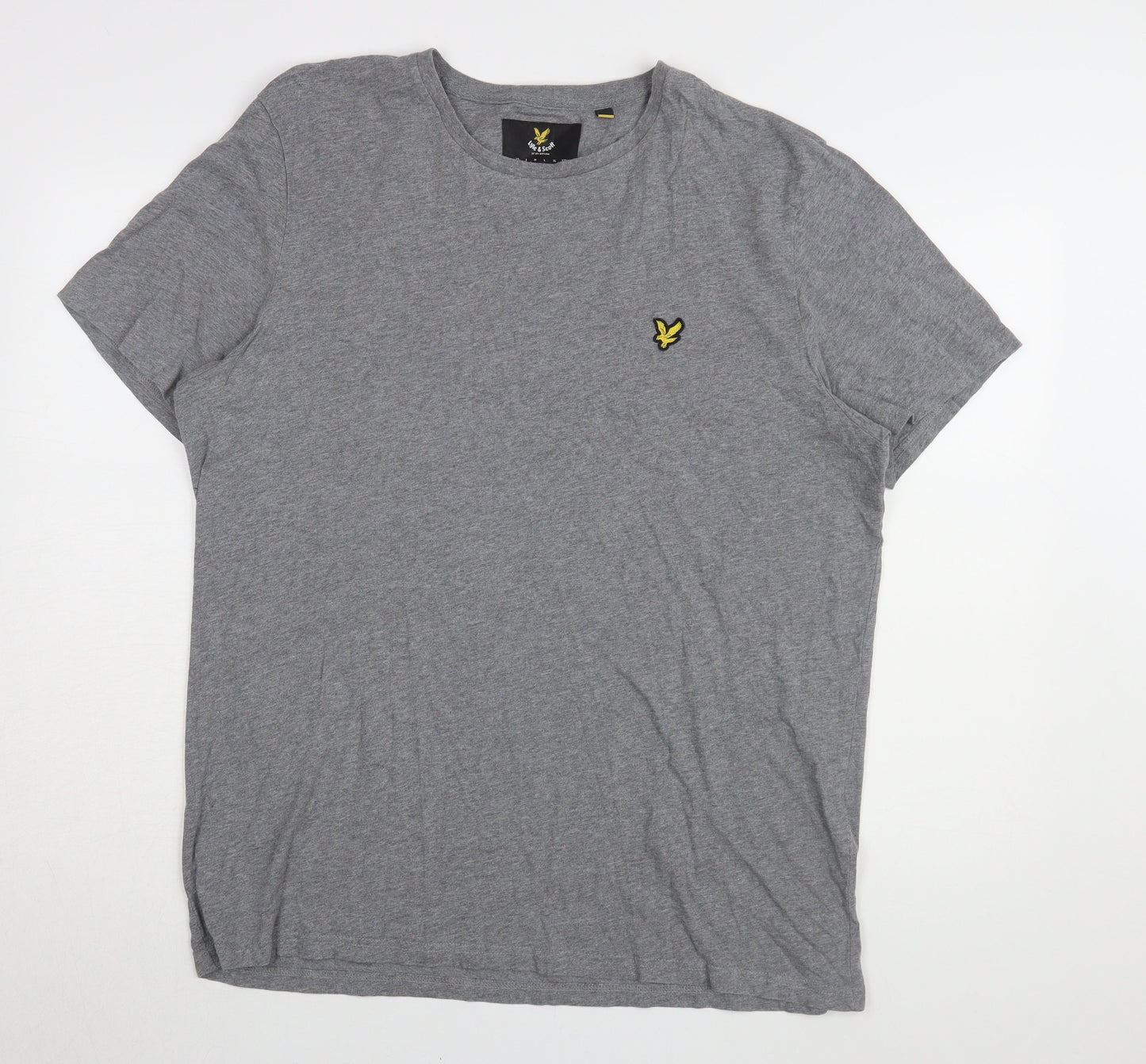 Lyle & Scott Men's Grey XL Logo T-Shirt - Classic Style
