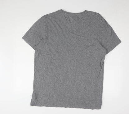 Lyle & Scott Men's Grey XL Logo T-Shirt - Classic Style