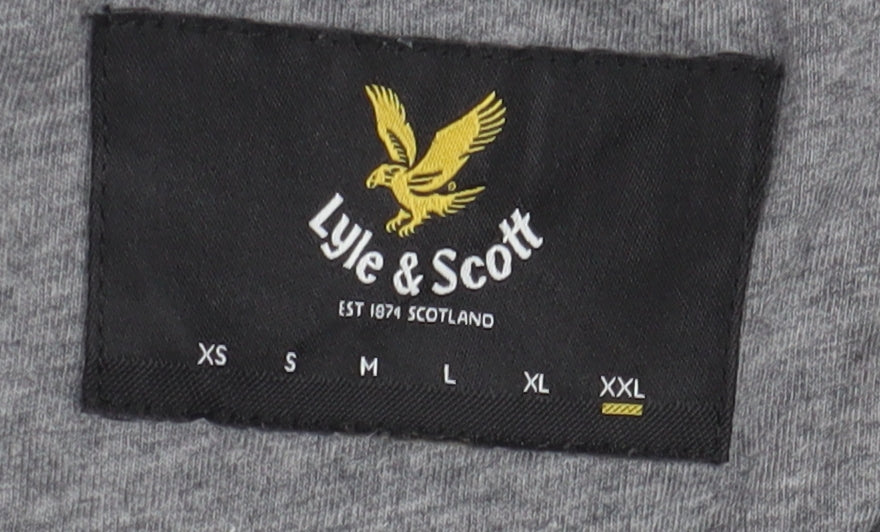 Lyle & Scott Men's Grey XL Logo T-Shirt - Classic Style