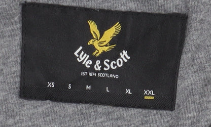 Lyle & Scott Men's Grey XL Logo T-Shirt - Classic Style