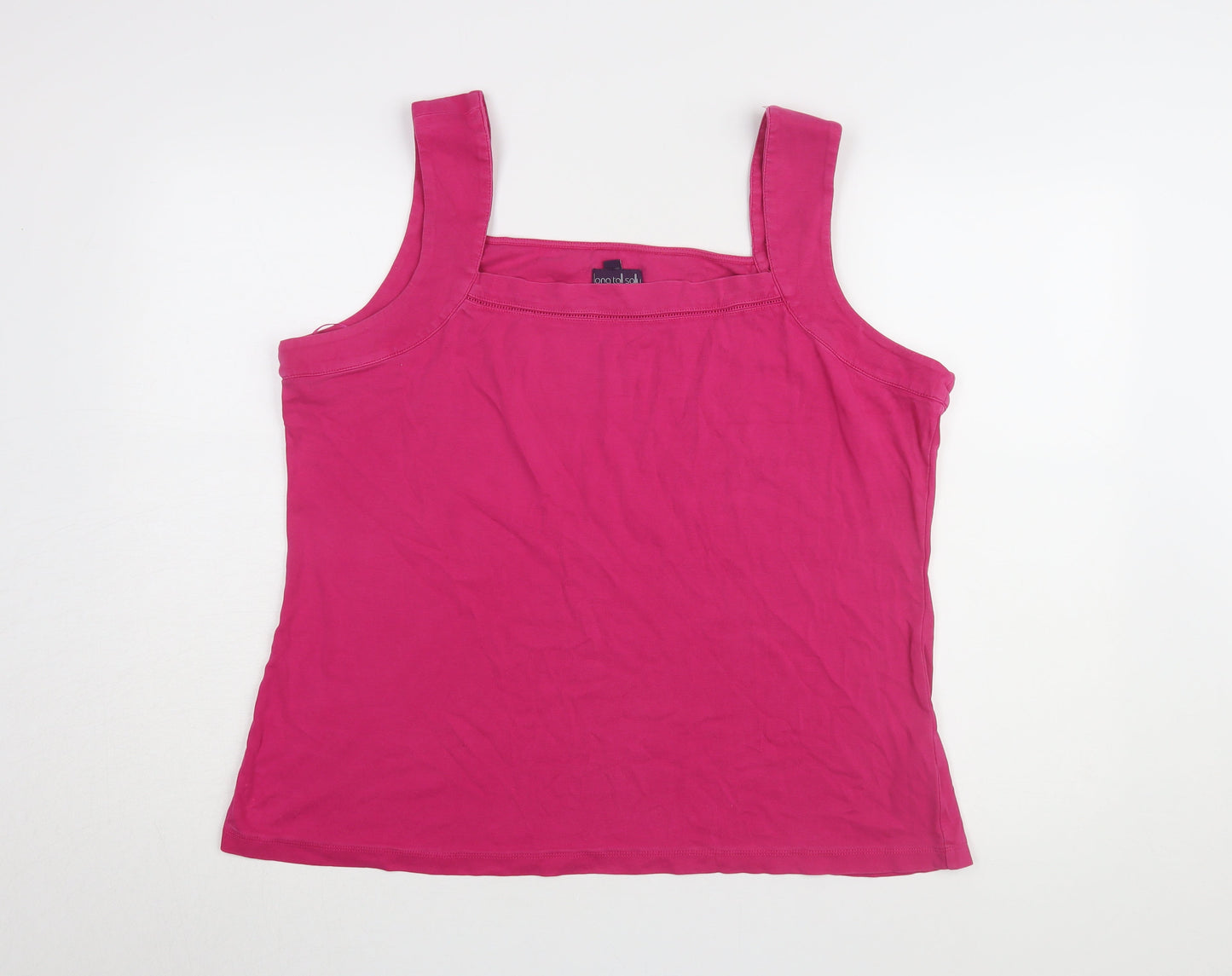 Womens UK Size XL Long Tall Sally Pink Basic Tank