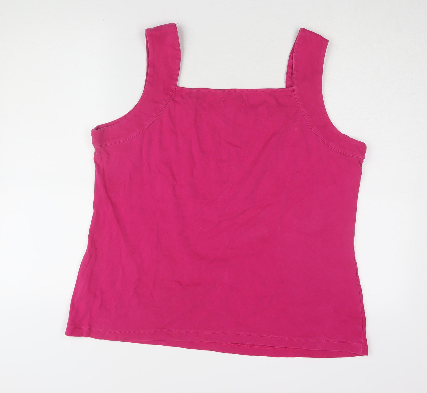Womens UK Size XL Long Tall Sally Pink Basic Tank