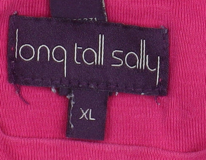 Womens UK Size XL Long Tall Sally Pink Basic Tank