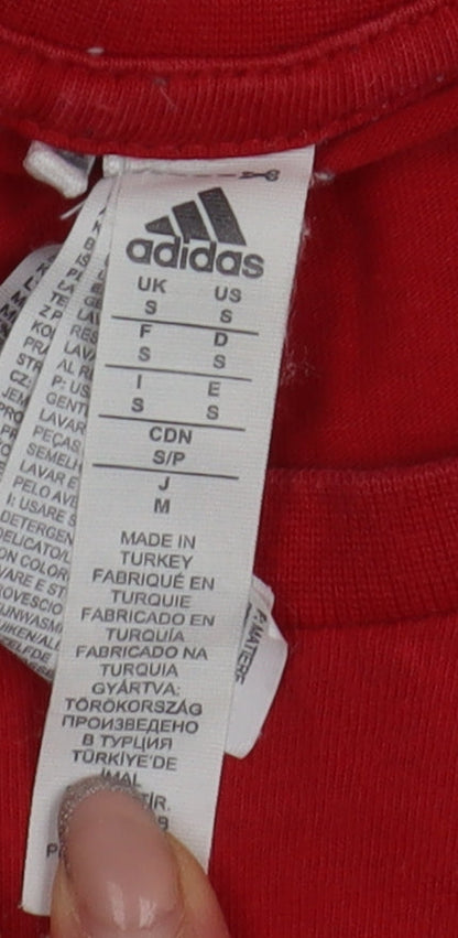 Mens UK Size S adidas Red  T-Shirt
