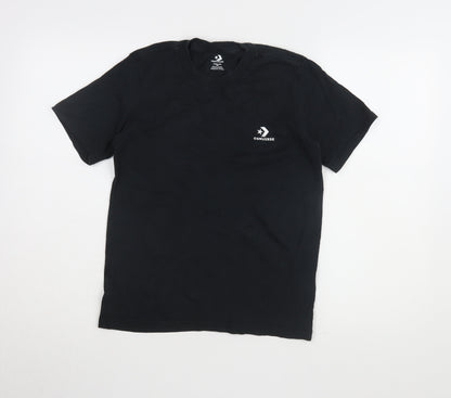 Unisex Adults UK Size 2XS Converse Black Basic T-Shirt