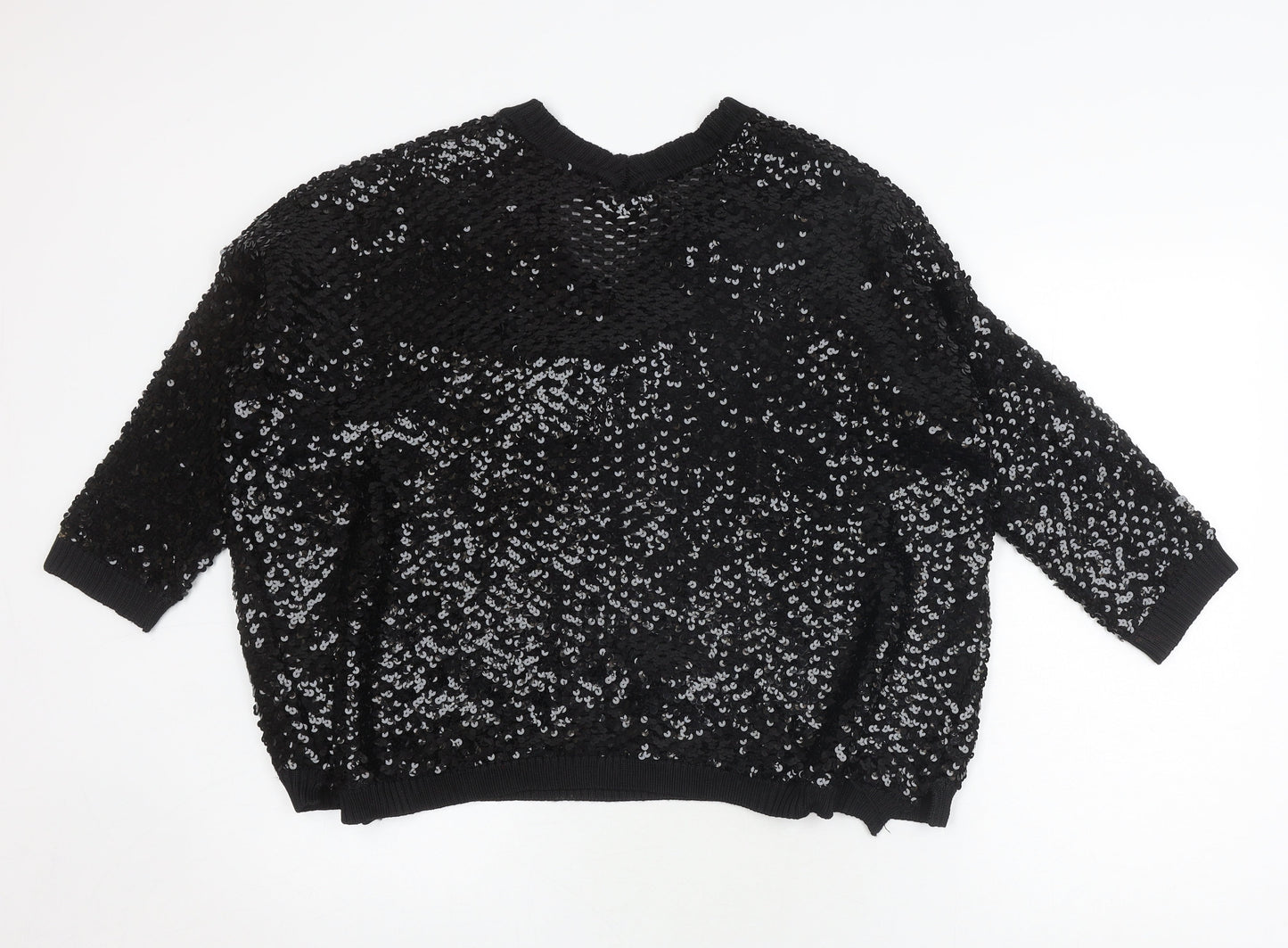 Womens UK Size M Topshop Black Pullover Jumper