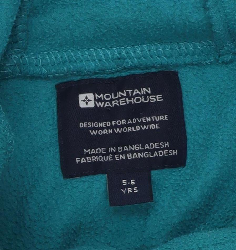 Mountain Warehouse Girls Blue Fleece Hoodie 5-6 Years