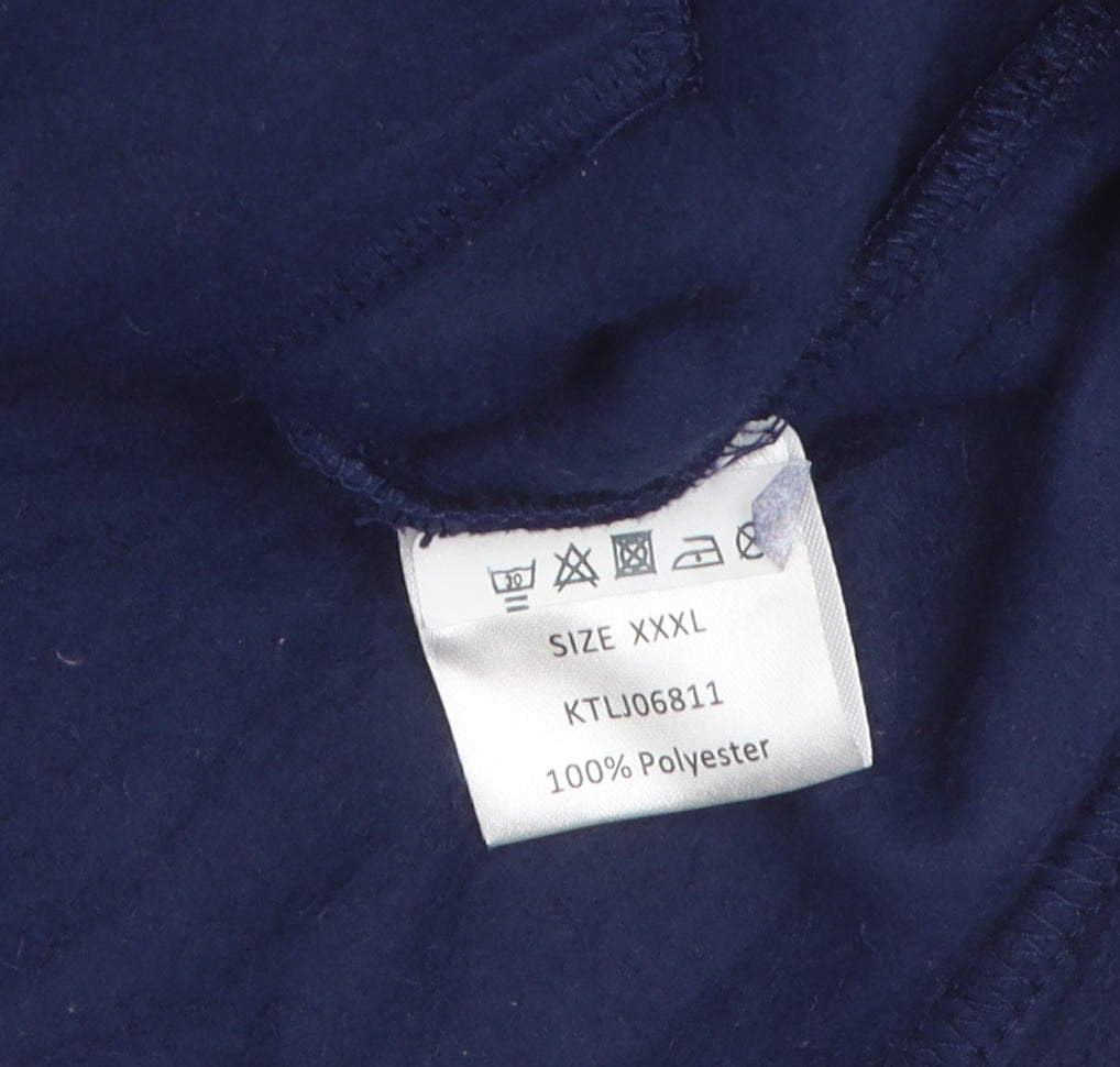 Pure & Natural Women's Blue Embroidered Full Zip 3XL Fleece