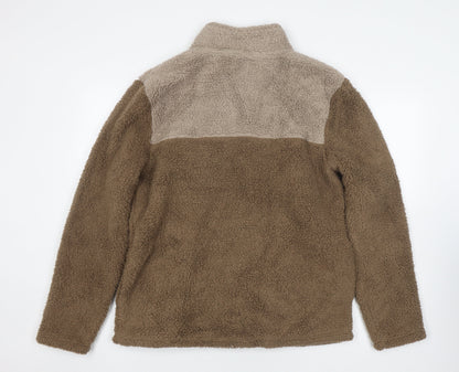 Essentials Brown Fleece Unisex Sweatshirt Size L
