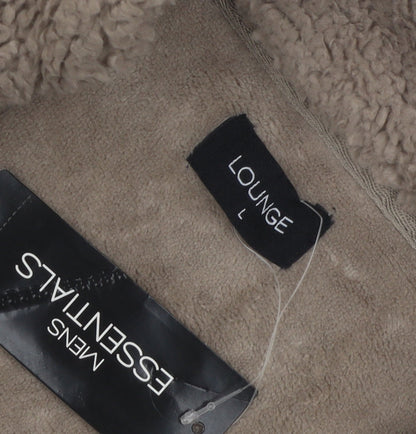Essentials Brown Fleece Unisex Sweatshirt Size L