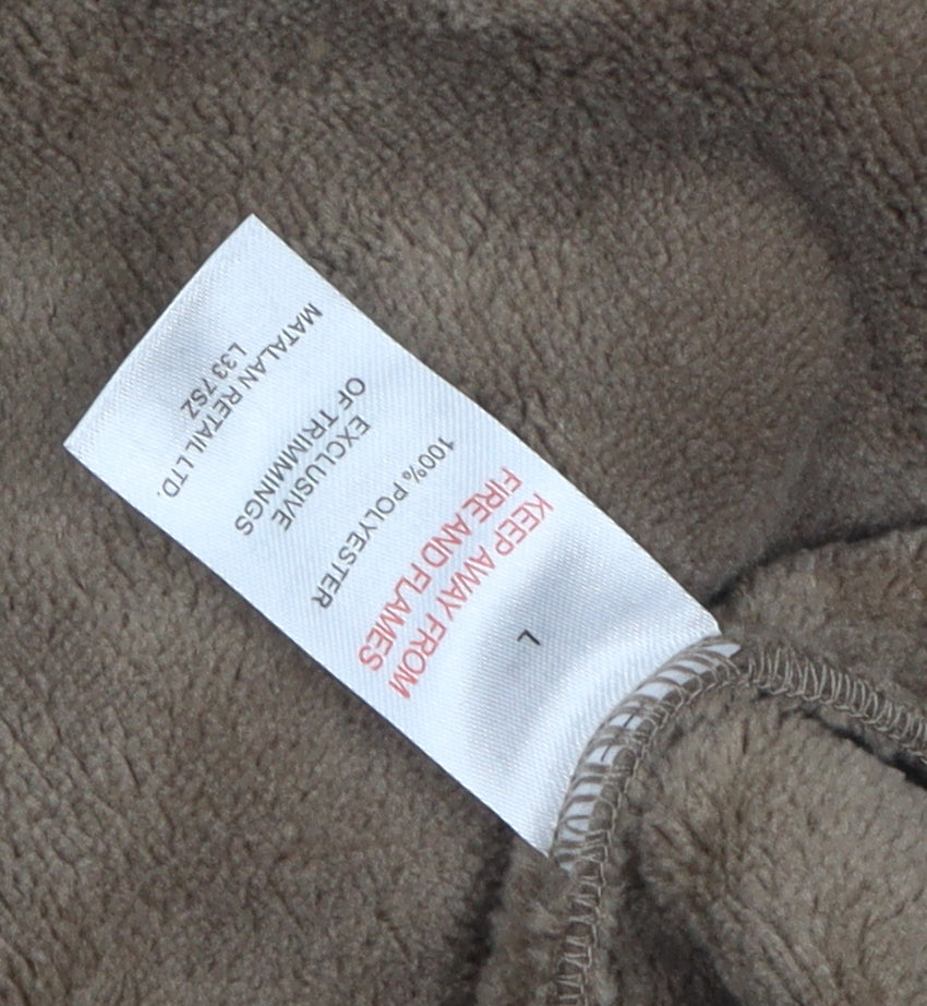 Essentials Brown Fleece Unisex Sweatshirt Size L