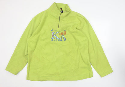 Karl Alexander Men's Green 1/2 Zip Sweatshirt L