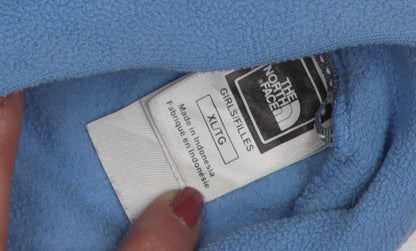 The North Face Girls Blue Fleece Pullover Sweatshirt XL