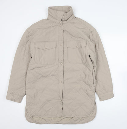 Marks and Spencer Women's Beige Quilted Long Jacket