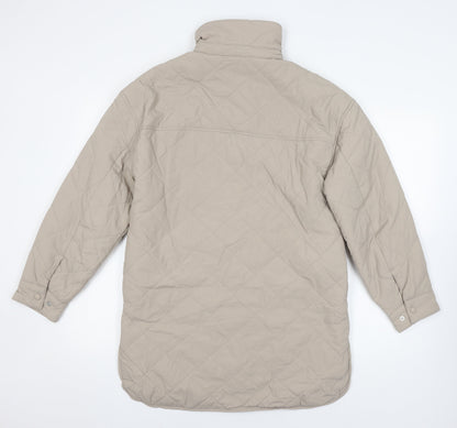 Marks and Spencer Women's Beige Quilted Long Jacket