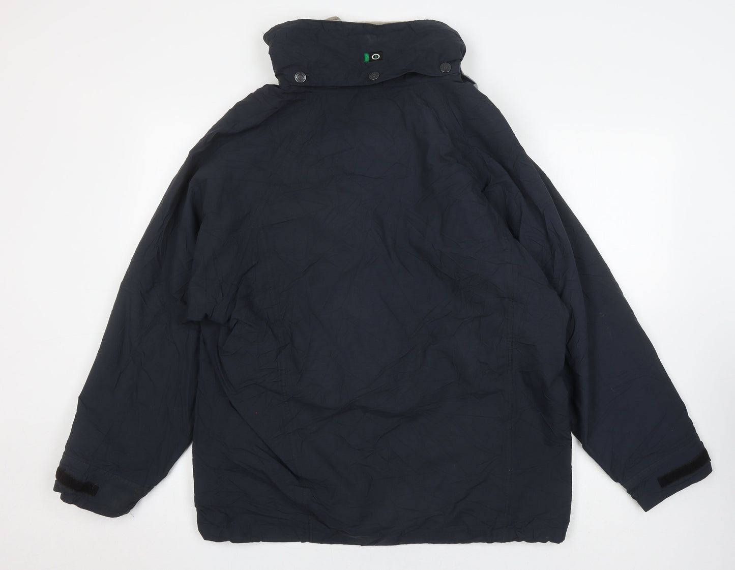 Unisex Adults UK Size S Outdoor Scene Blue Parka Coat