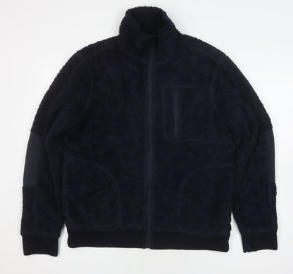 Mens UK Size M Fat Face Black Bomber Jacket