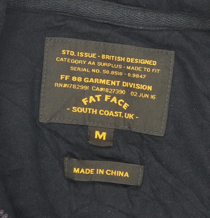 Mens UK Size M Fat Face Black Bomber Jacket