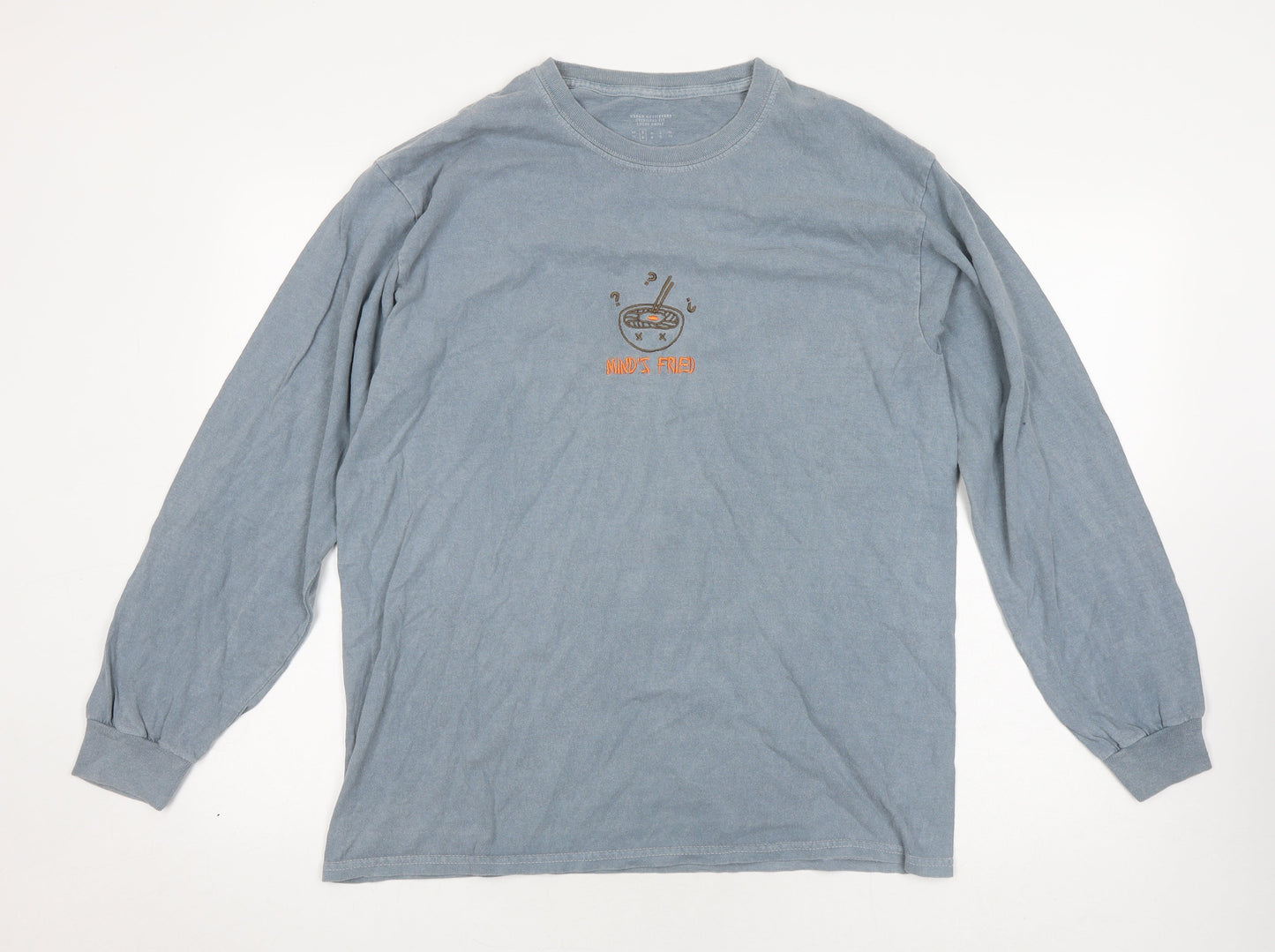 Urban Outfitters Blue Long Sleeve Crew Neck Shirt M