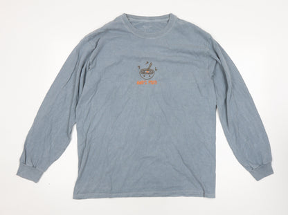 Urban Outfitters Blue Long Sleeve Crew Neck Shirt M