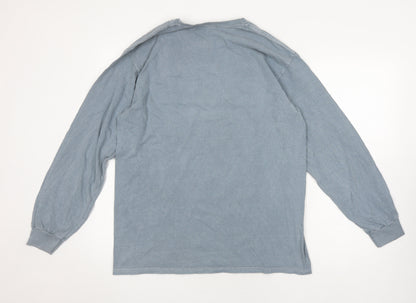Urban Outfitters Blue Long Sleeve Crew Neck Shirt M
