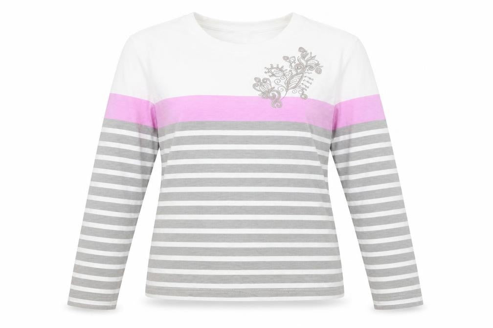 Womens UK Size S Damart Multicoloured Basic T-Shirt