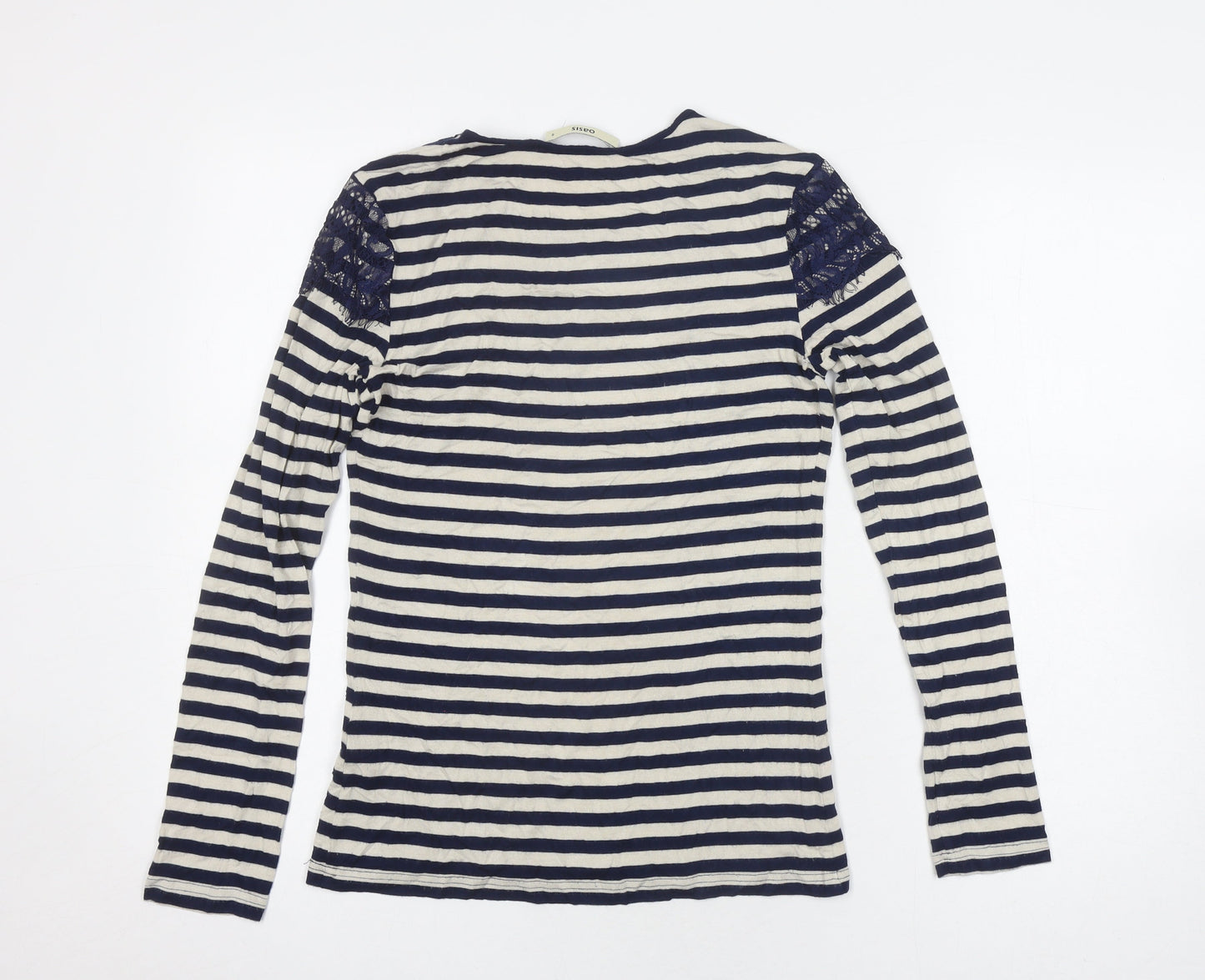 Womens UK Size S Oasis Blue Basic T-Shirt