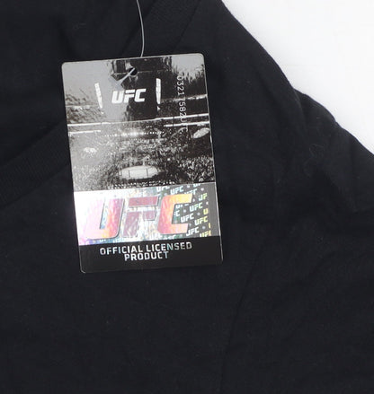 Womens UK Size S UFC Black  T-Shirt