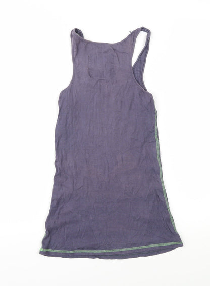Jack Wills Women's Purple Tank - Size 10, 100% Cotton