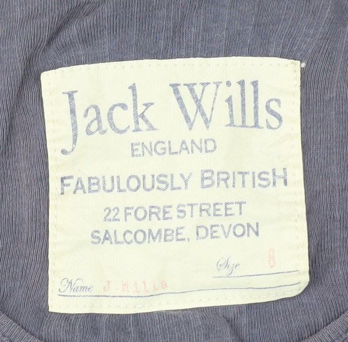 Jack Wills Women's Purple Tank - Size 10, 100% Cotton