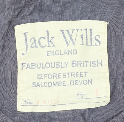 Jack Wills Women's Purple Tank - Size 10, 100% Cotton