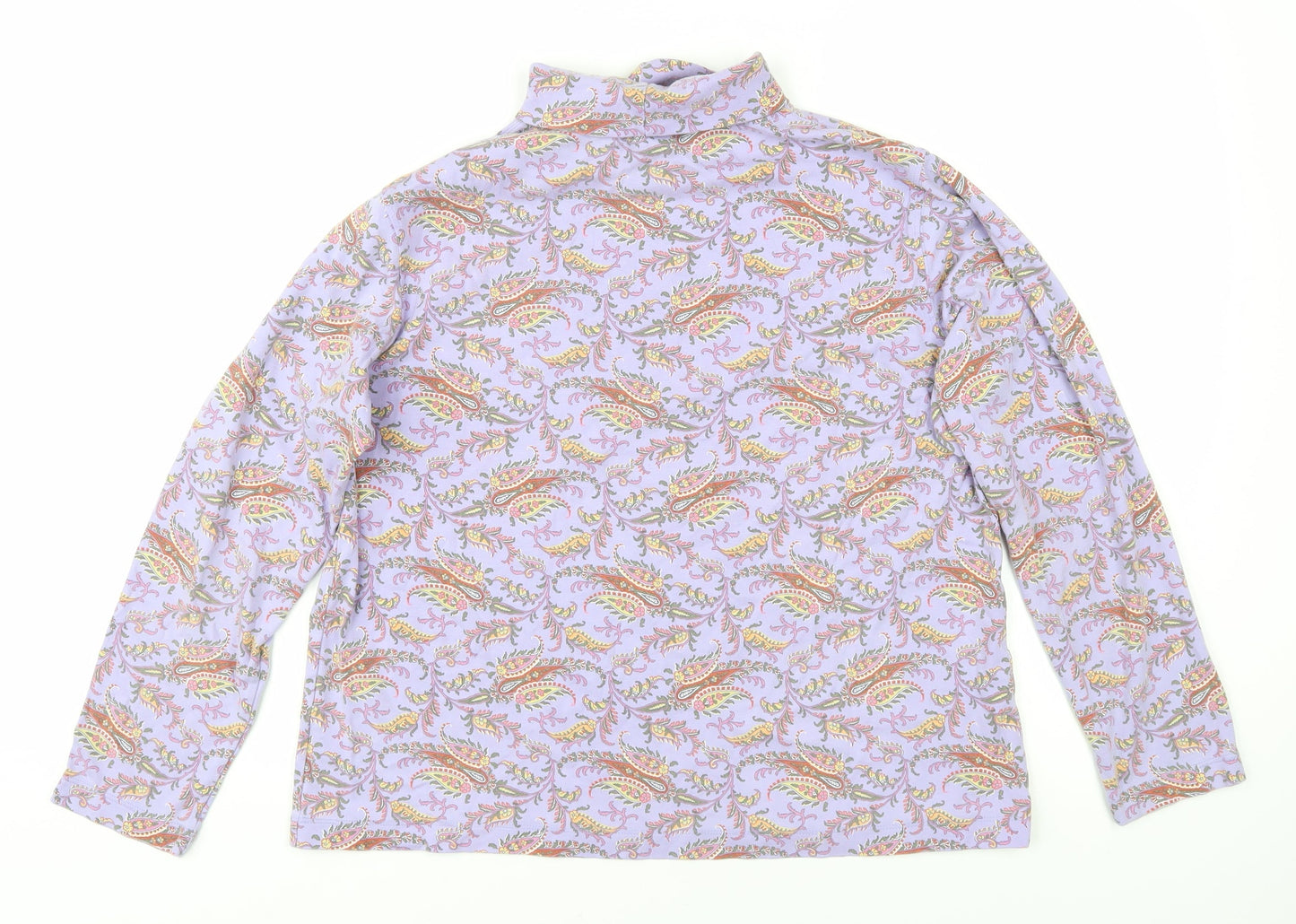 Lands' End Women's Multicoloured Paisley Turtleneck Tunic Size M