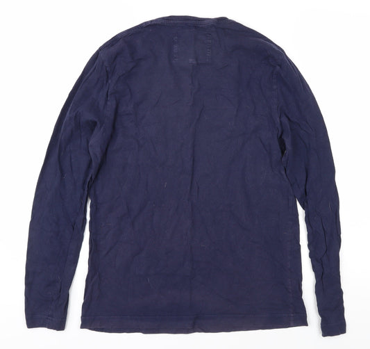 Jack Wills Men's Blue Long Sleeve Crew Neck T-Shirt S