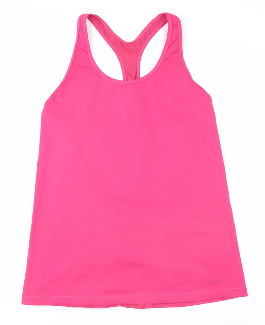 Nike Women's Pink Racerback Dri-FIT Tank Top