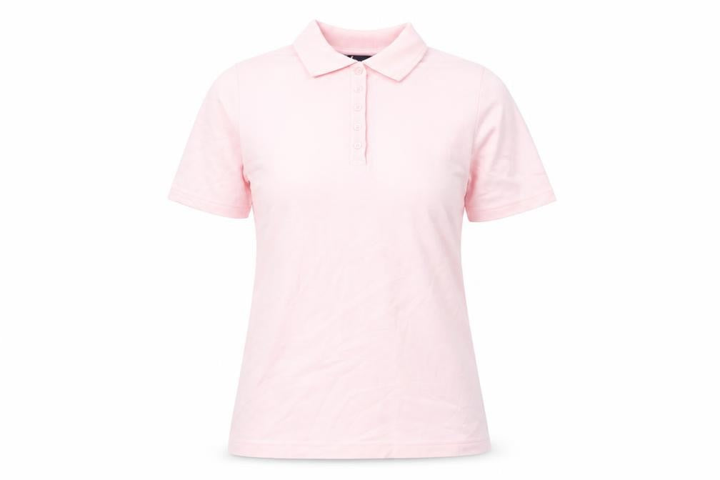 Womens UK Size 10 Isle Pink Basic Polo