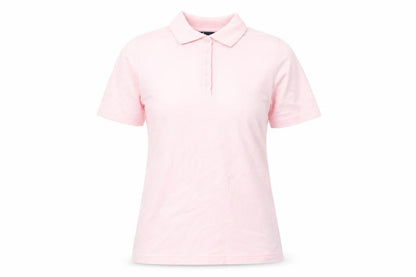 Womens UK Size 10 Isle Pink Basic Polo