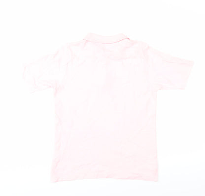 Womens UK Size 10 Isle Pink Basic Polo